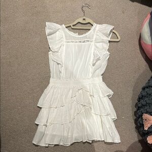 LoveShackFancy White Ruffle Kids Dress